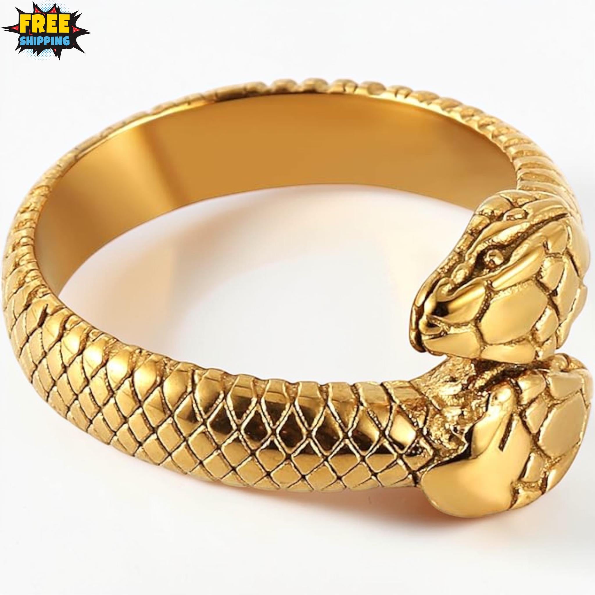 Gothic Snake Ring Stainless Steel Unisex