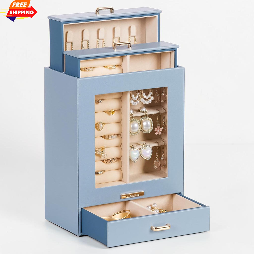 Elegant Velvet Lined Jewelry Organizer Box