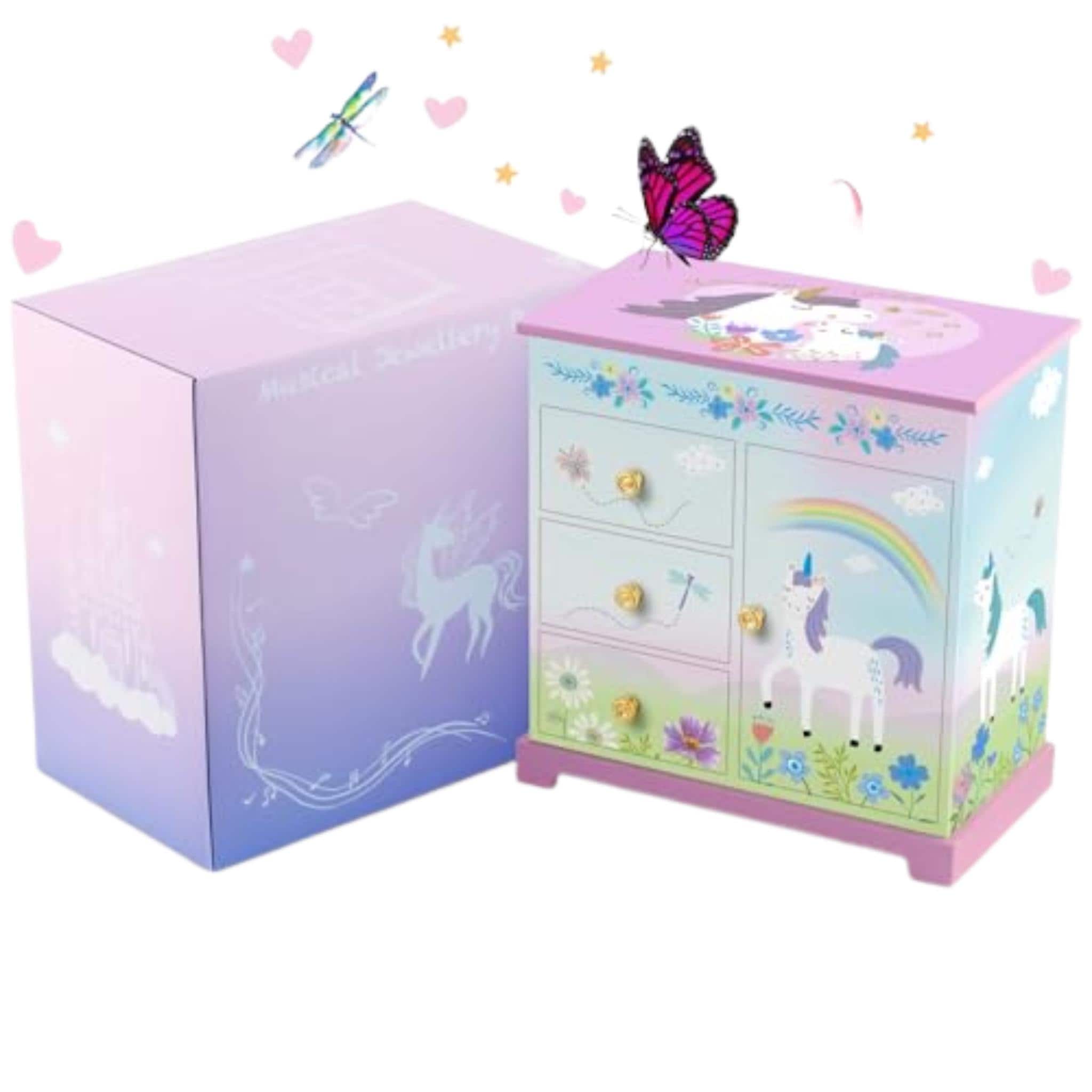 Ballerina Musical Jewelry Box Pink Girls Gift