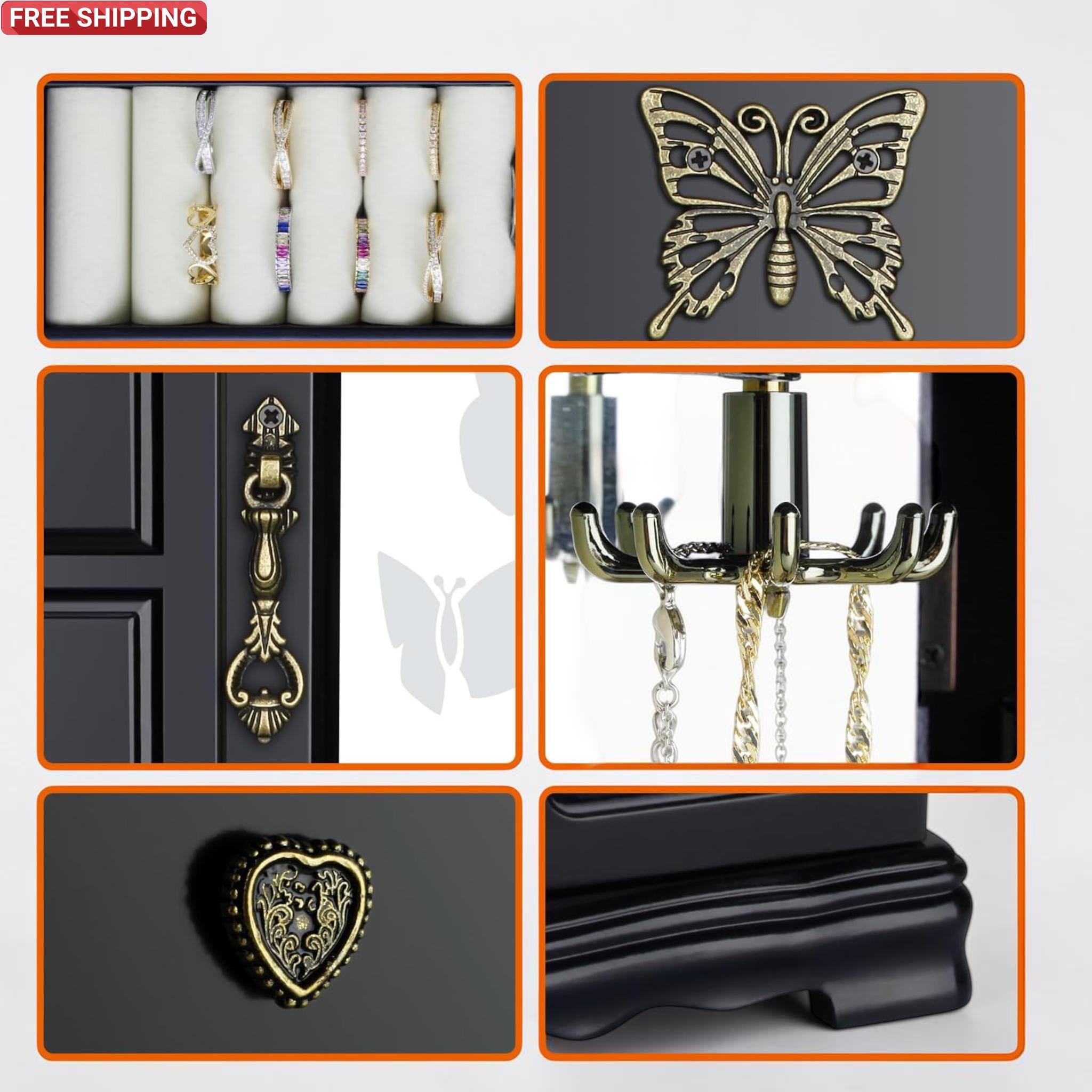 Luxury Wooden Jewelry Box Organizer
