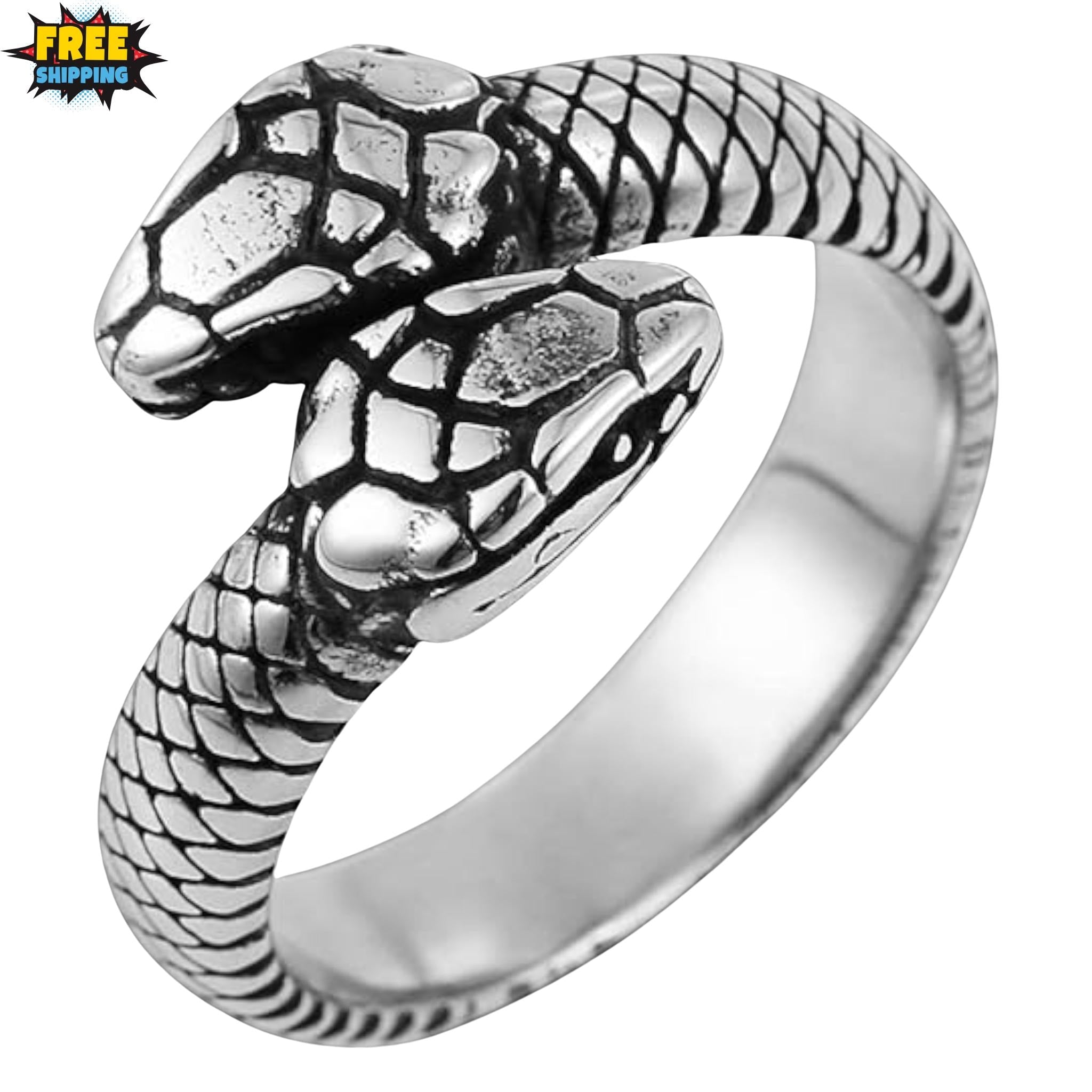 Gothic Snake Ring Stainless Steel Unisex