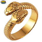 Gothic Snake Ring Stainless Steel Unisex