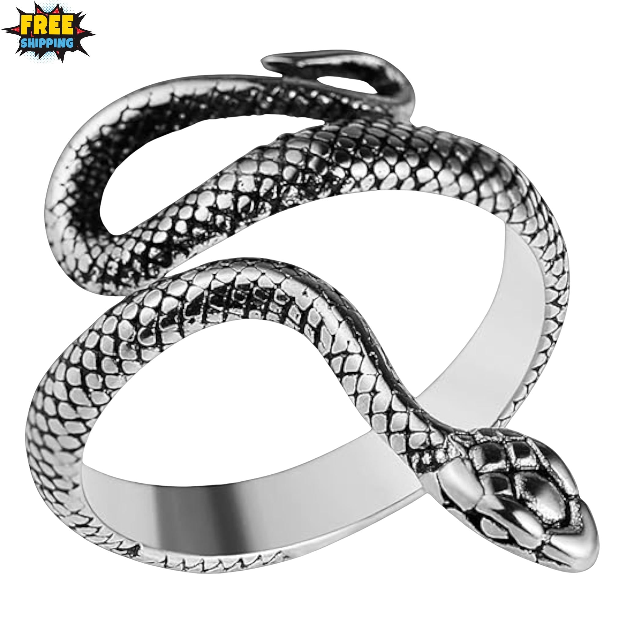 Gothic Snake Ring Stainless Steel Unisex
