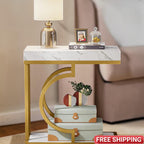 Modern Narrow C End Table Shelf