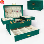 Large 3 Layer Jewelry Organizer Box Case