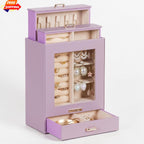 Elegant Velvet Lined Jewelry Organizer Box