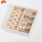 Elegant Velvet Lined Jewelry Organizer Box