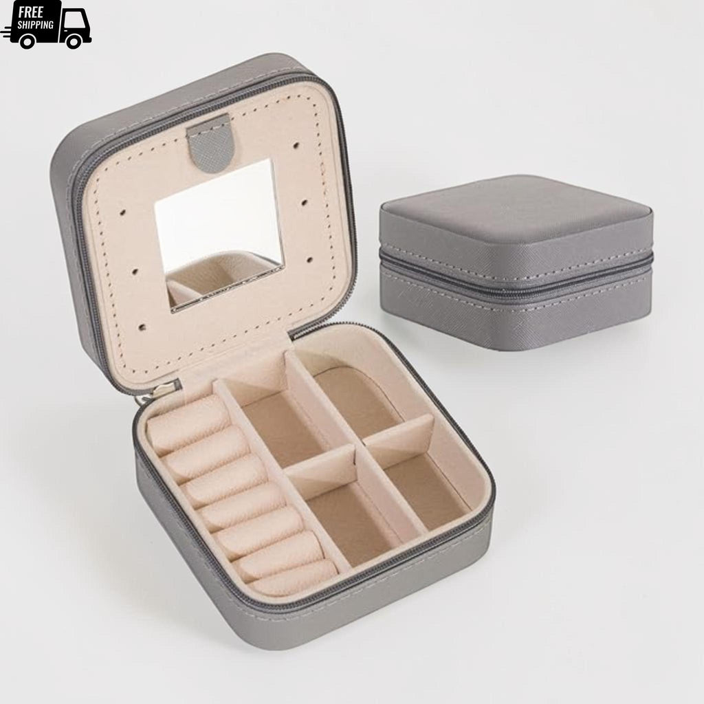 Travel Jewelry Organizer Box with Mirror