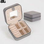 Travel Jewelry Organizer Box with Mirror