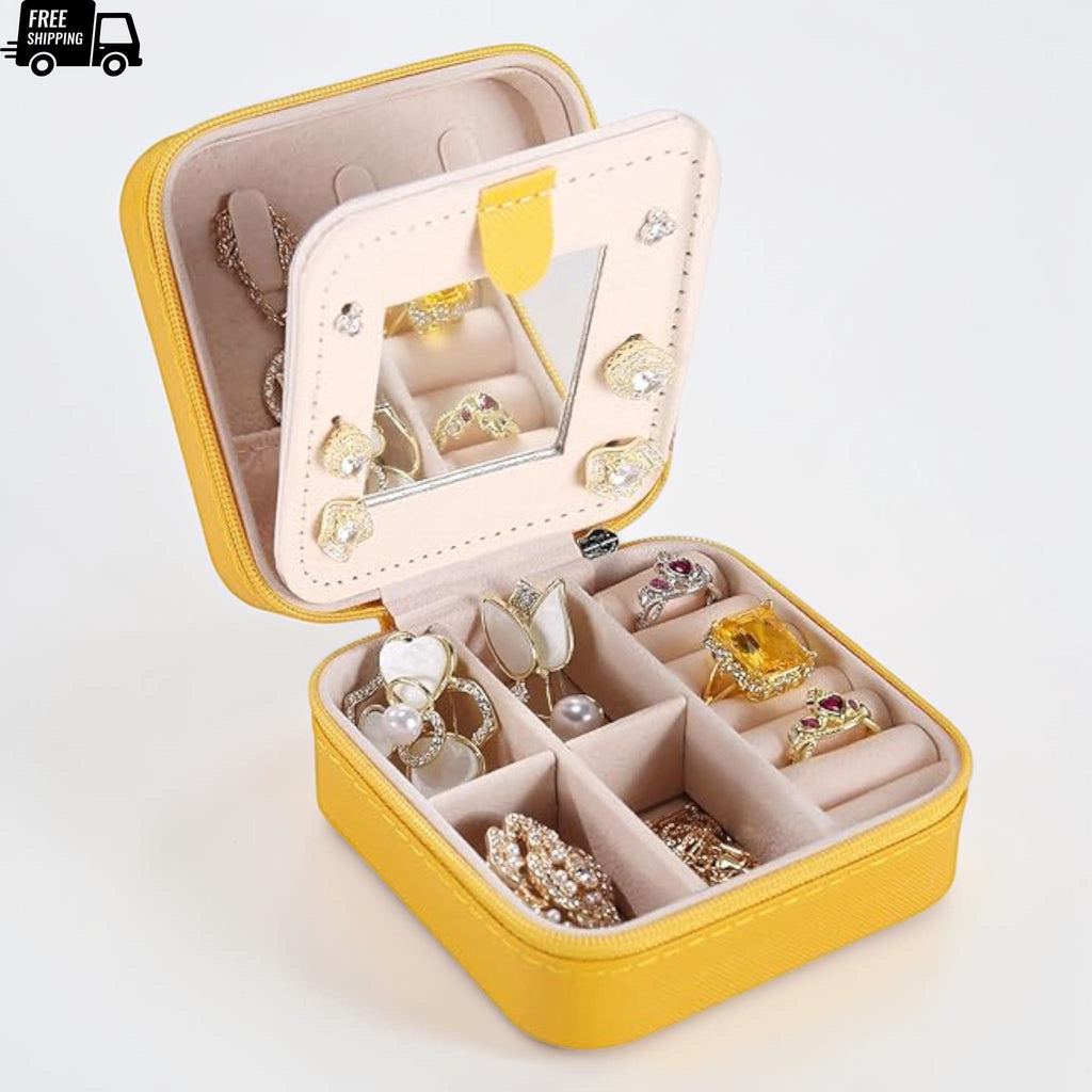 Travel Jewelry Organizer Box with Mirror