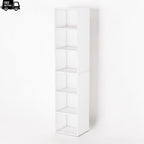 Corner Bookcase 6 Tier Narrow Display Shelf