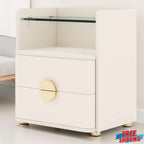 Modern 2 Drawer Bedside Table