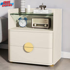 Modern 2 Drawer Bedside Table