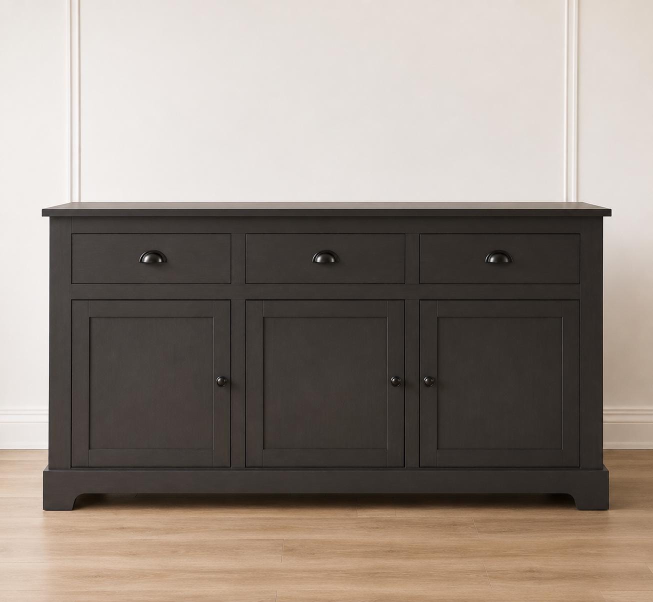 Modern Buffet Sideboard Cabinet with Storage, 3 Drawers & 3 Doors Console Table for Kitchen, Dining Room Entryway