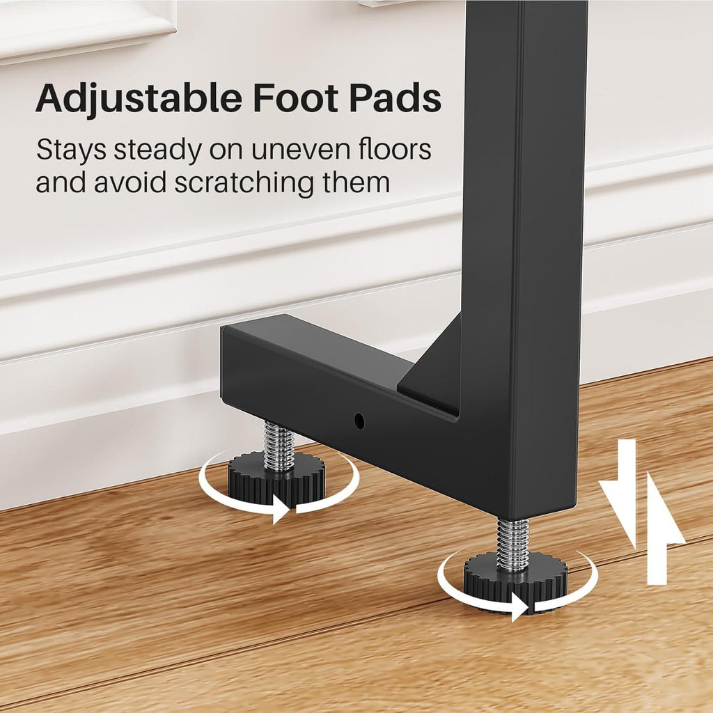 Adjustable Height Sofa Table with 2 Outlets, 78.8" Long Slim Console Table